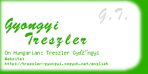 gyongyi treszler business card